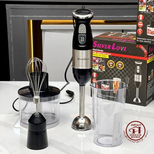 Blender 4-in-1 500W, Mixer Vertical cu Tocător și Cana 600ml