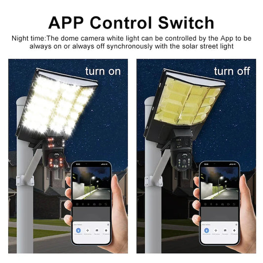 Cameră Solară V380 cu Proiector 450W, 4G, Zoom X10, Baterie 16.000 mAh