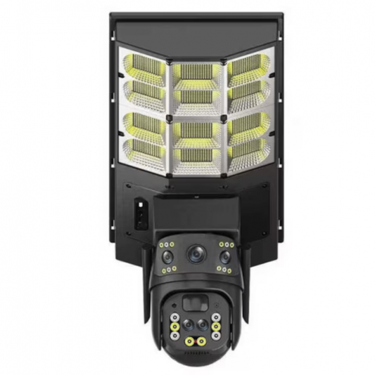 Cameră Solară V380 cu Proiector 450W, 4G, Zoom X10, Baterie 16.000 mAh