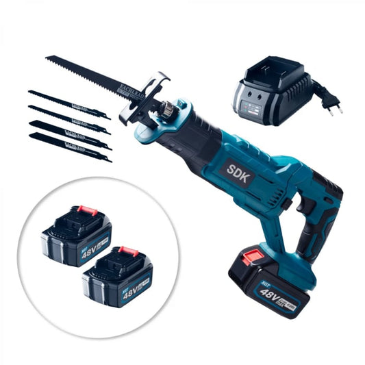 Fierăstrău Multifuncțional Fără Fir 48V, Li-Ion – Tăiere Lemn, Metal, PVC, Carne